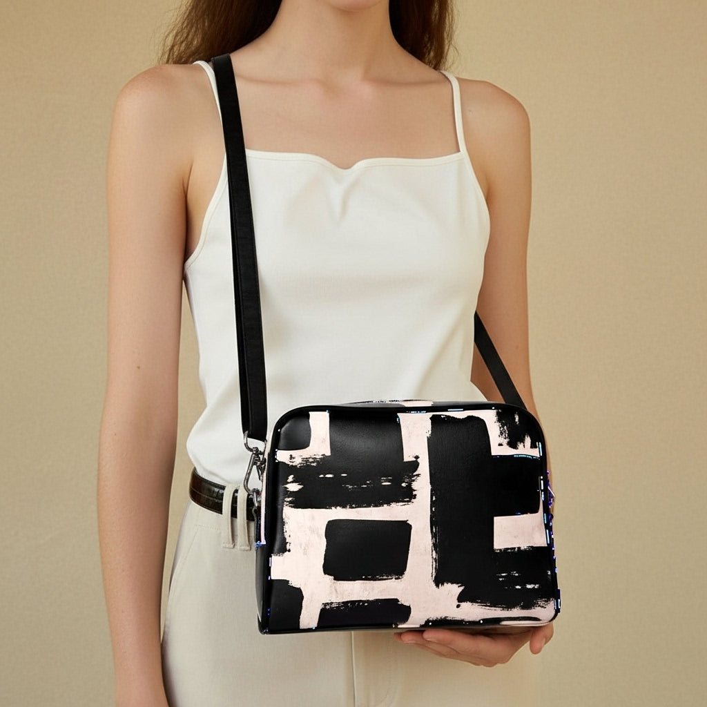 Cork Print Crossbody Bag