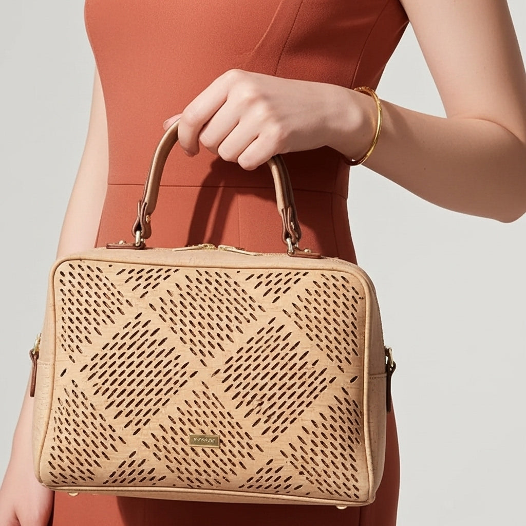 Cork Textured Handbag